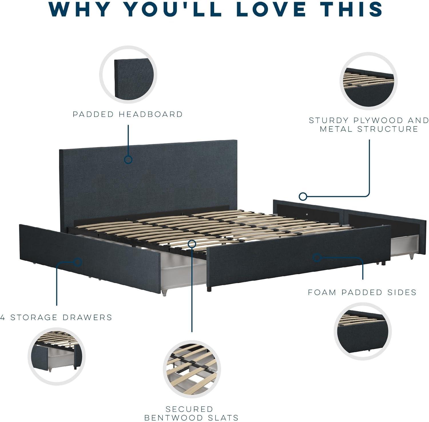 Kelly Upholstered Platform Storage Bed