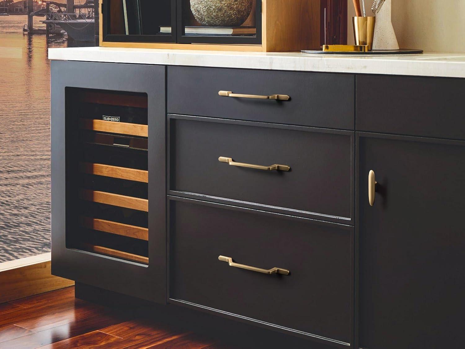 Goo-Ki 6 Pack 5" Hole Center Antique Bonze Cabinet Pulls - Antique Brass Drawer Pull for Dresser Cupboard , Vintage Bronze Bar Handles Kitchen Hardware for Bathroom Closet Wardrobe ,1751-GT-128