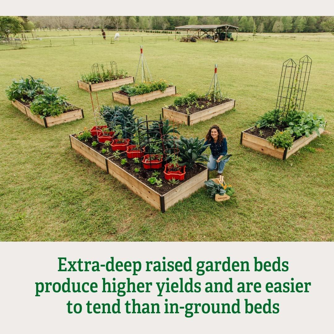 Rustic Cedar Raised Garden Bed with Aluminum Corners