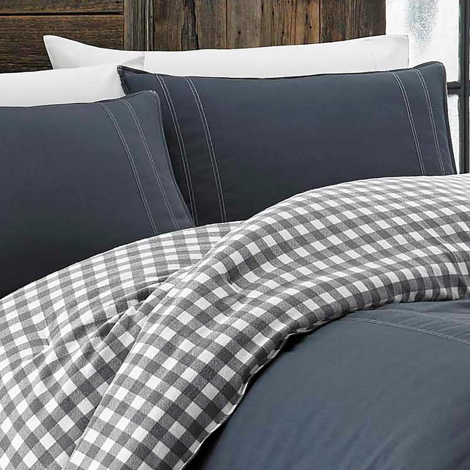 Eddie Bauer Kingston Navy Cotton Reversible Comforter Set