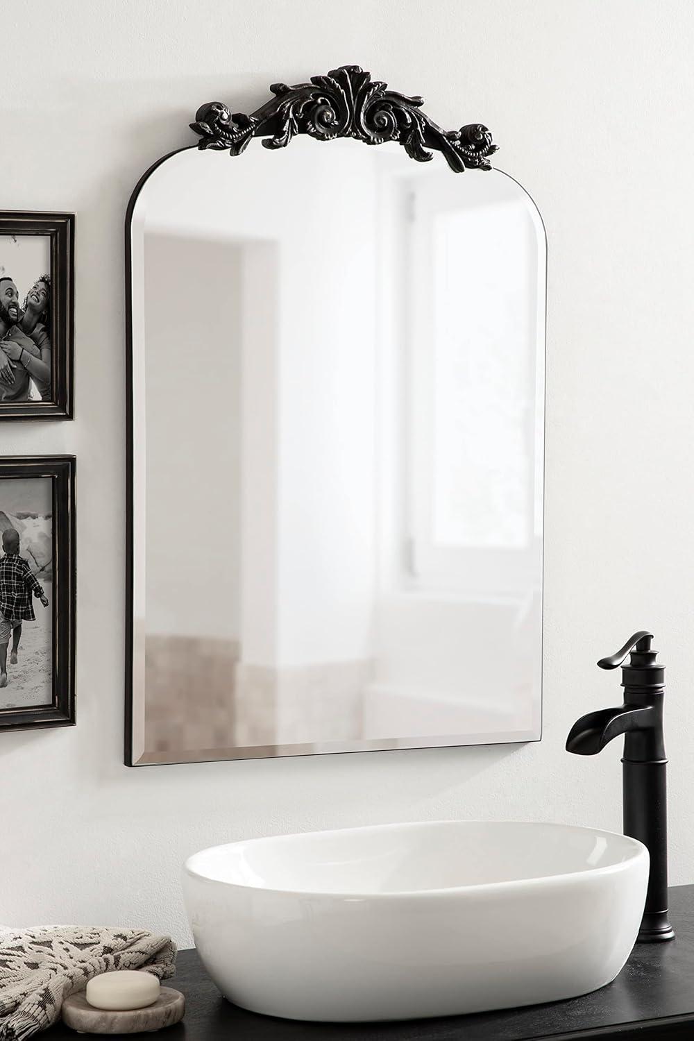 Kate and Laurel Arendahl Beveled Frameless Arch Mirror