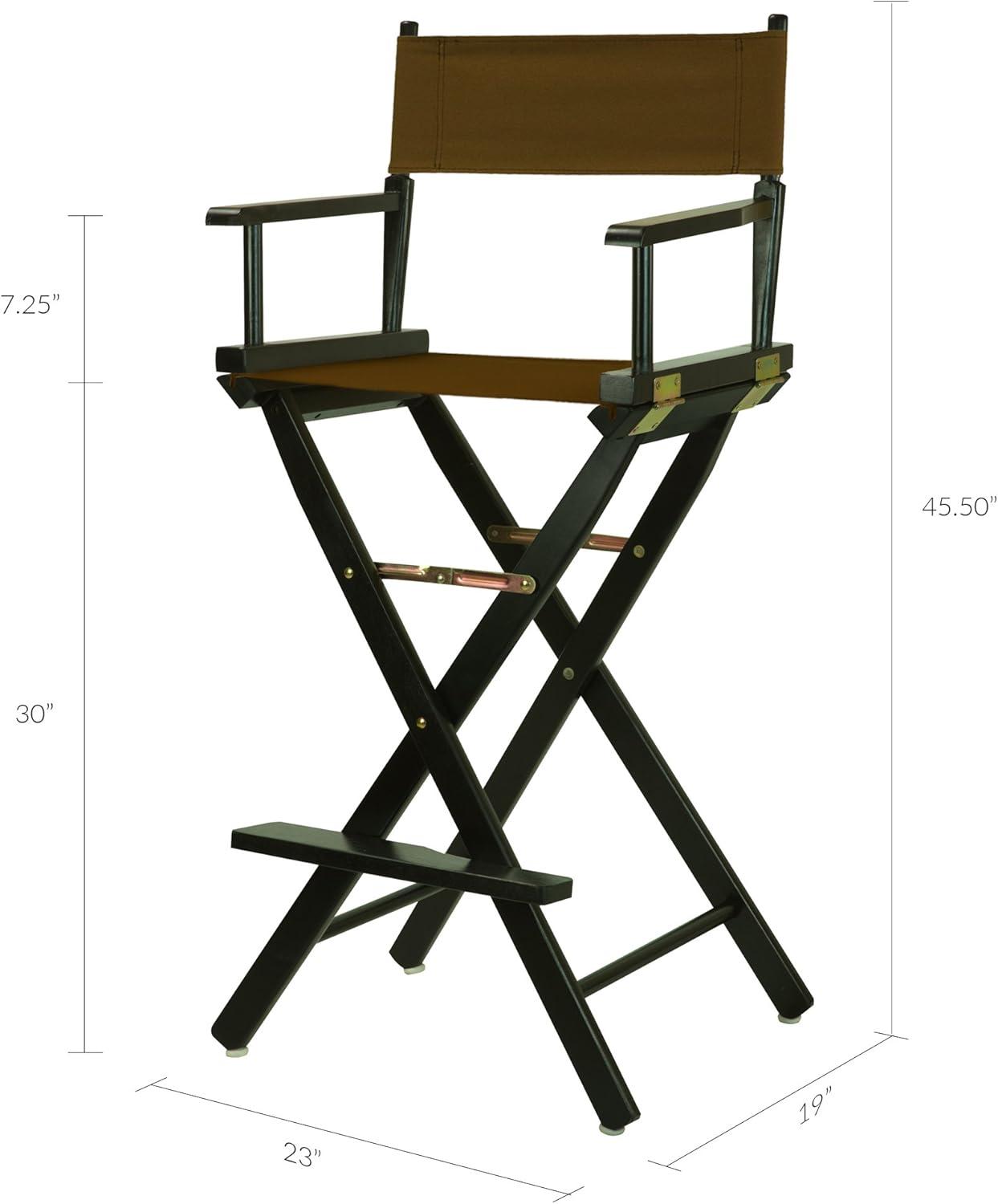 "30" Director's Chair Black Frame-Brown Canvas"