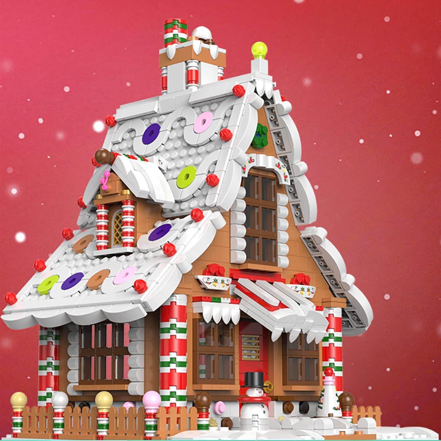 Christmas Gingerbread House Ornaments Building Set Toys, ​with Led Light, for Kids, Boys, Girls & Adults, Christmas Decorations for Tabletop & Home, Advent Calendar 2025 (1620 Pieces)