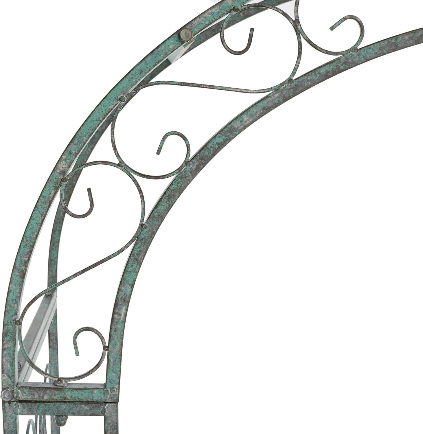 Pagan 48.5'' W x 18.5'' D Iron Arbor in Green