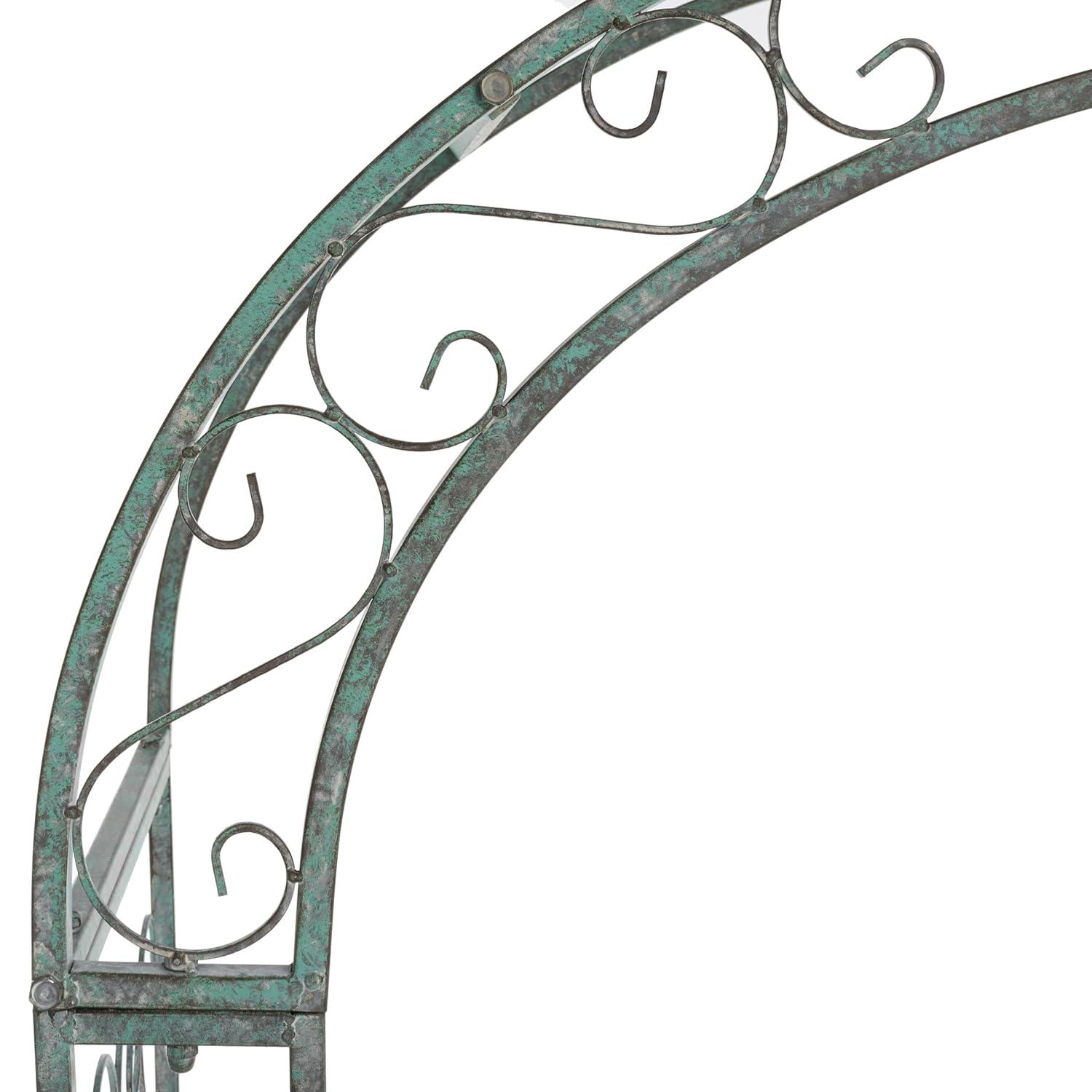 Pagan 48.5'' W x 18.5'' D Iron Arbor in Green