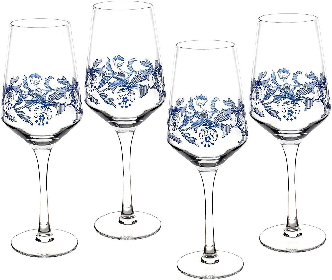 Spode Blue Italian Stemless Glasses 19 Oz