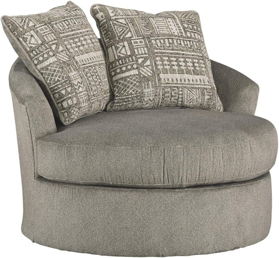 Soletren Upholstered Swivel Barrel Chair