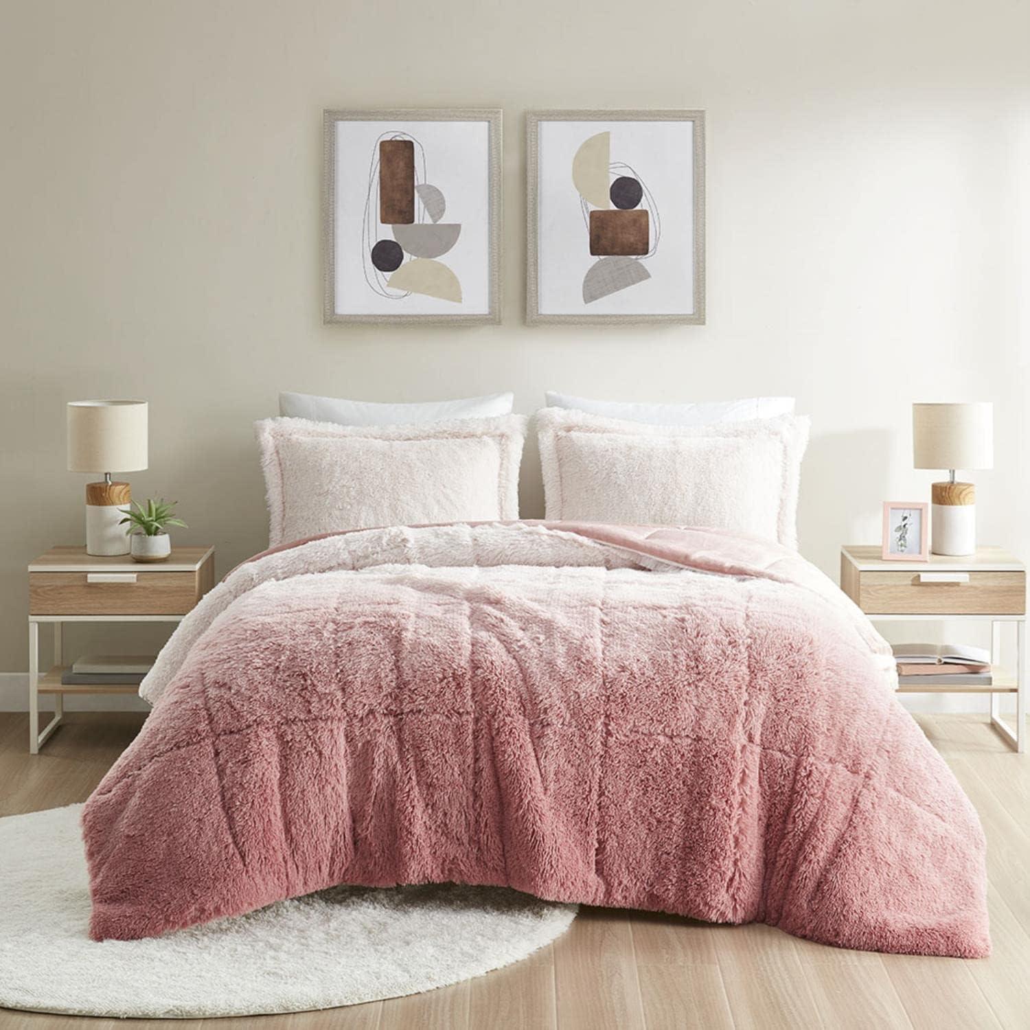 Malea Shaggy Faux Fur Comforter Mini Set