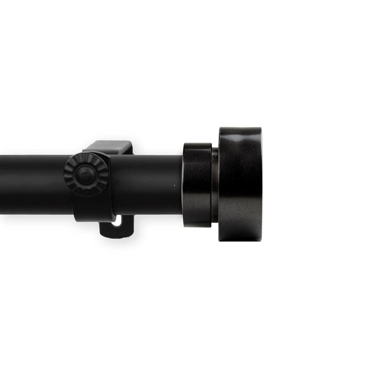 Rod Desyne Bonnet 1" Curtain Rod - Black