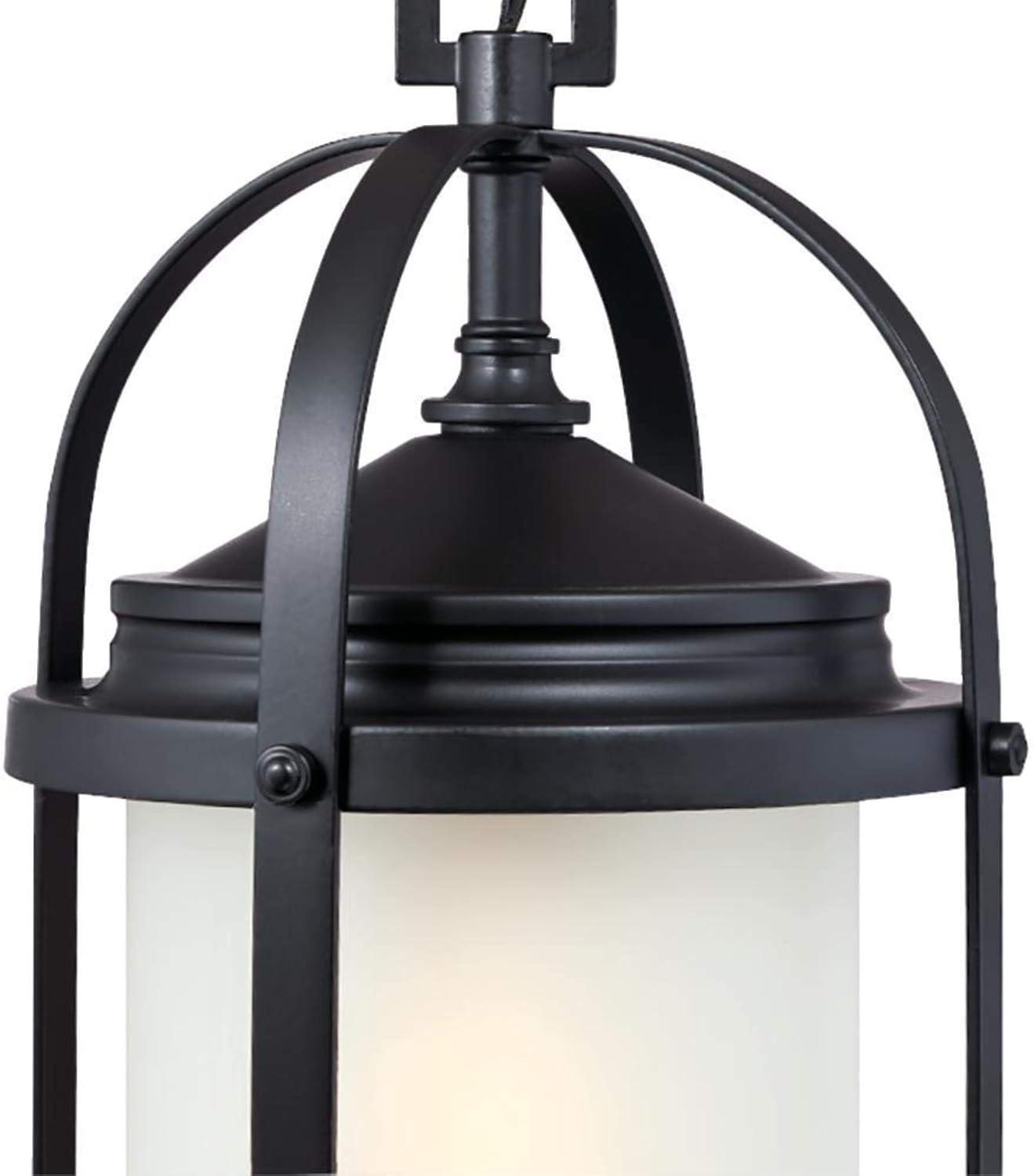 Westinghouse 6578500 Matte Black Finish Frosted Glass Pendant