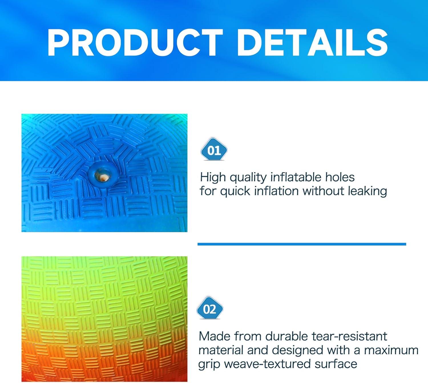 GSE Games & Sports Expert Inflatable Playground Ball for Indoor and Outdoor. Kickball/Dodge Ball for All Ages