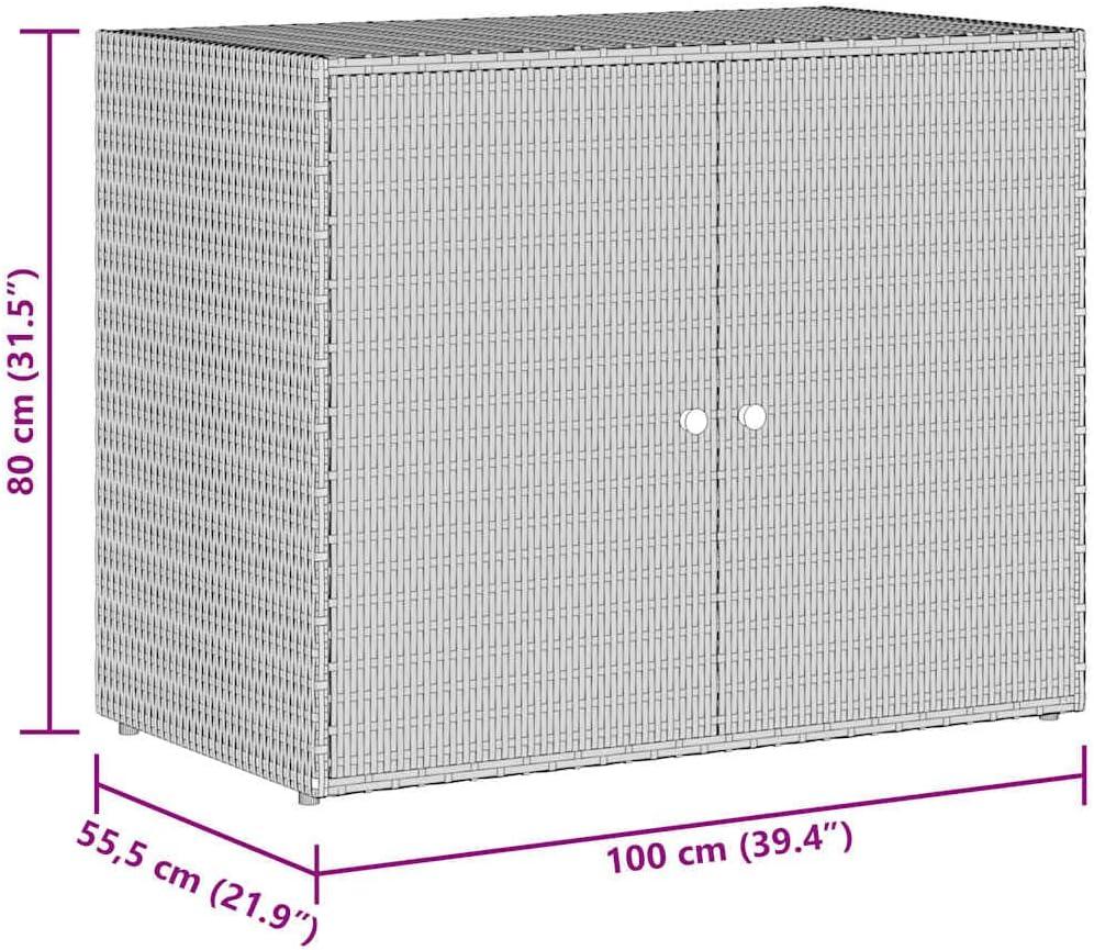 VidaXL Water Resistant Acacia Cabinet Deck Box