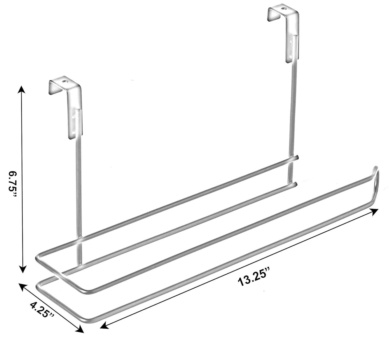 Basicwise Over The Cabinet Paper Towel Holder, Black