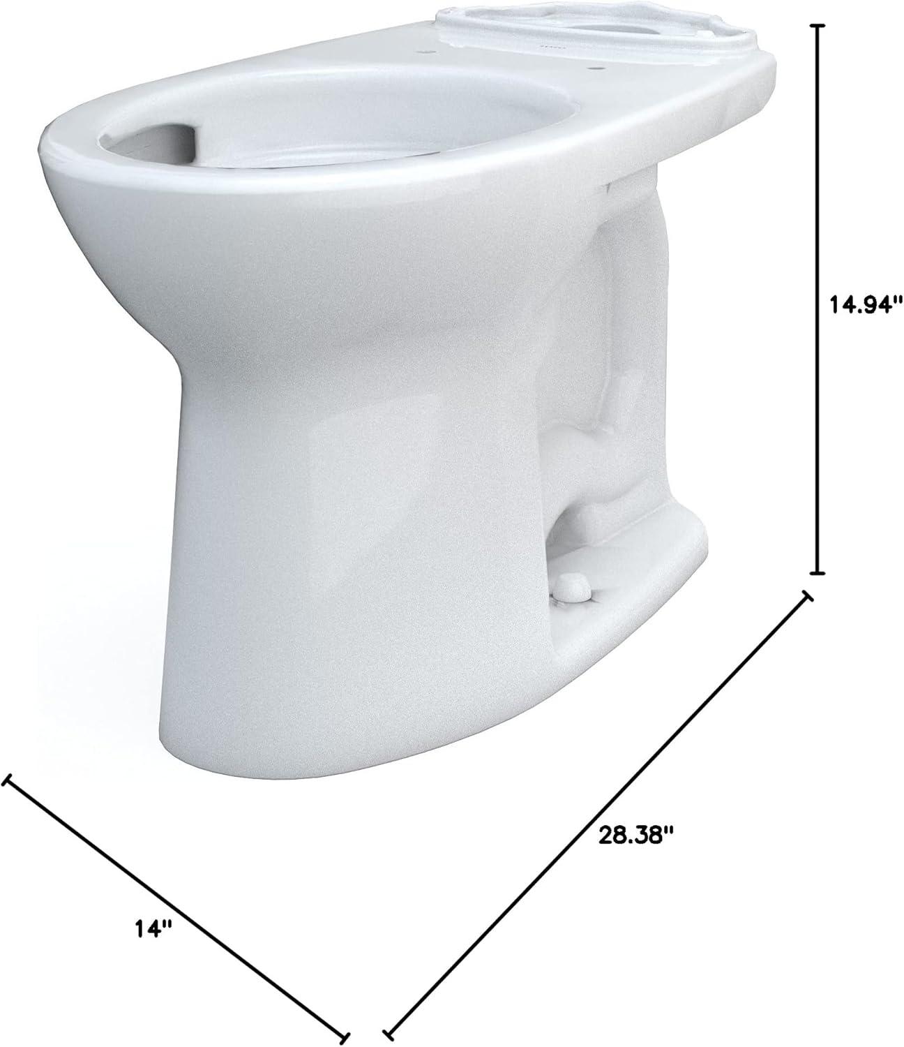 TOTO® Drake® Elongated TORNADO FLUSH® Toilet Bowl with CEFIONTECT®, Cotton White - C776CEG#01