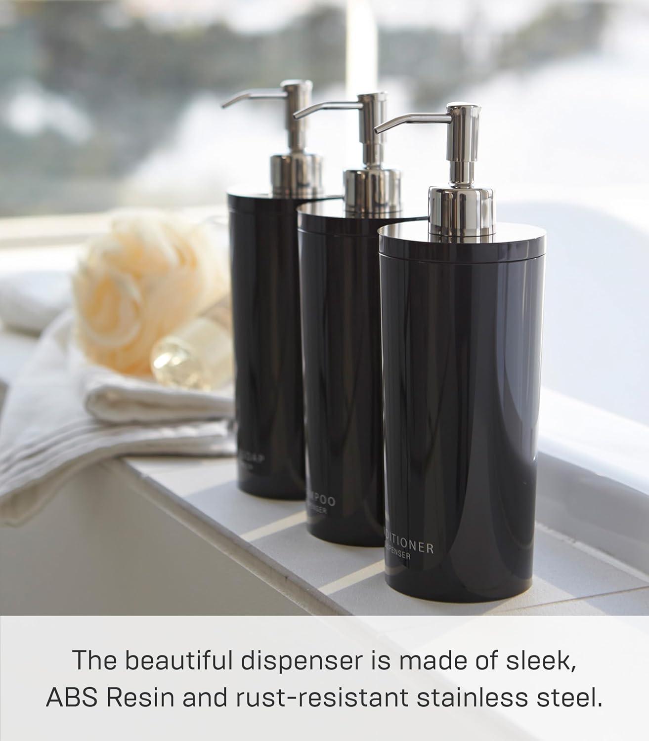 Tower Yamazaki Home Shampoo Dispenser, Contemporary Bottle Pump For Shower, Shampoo, 16.9 fluid oz.