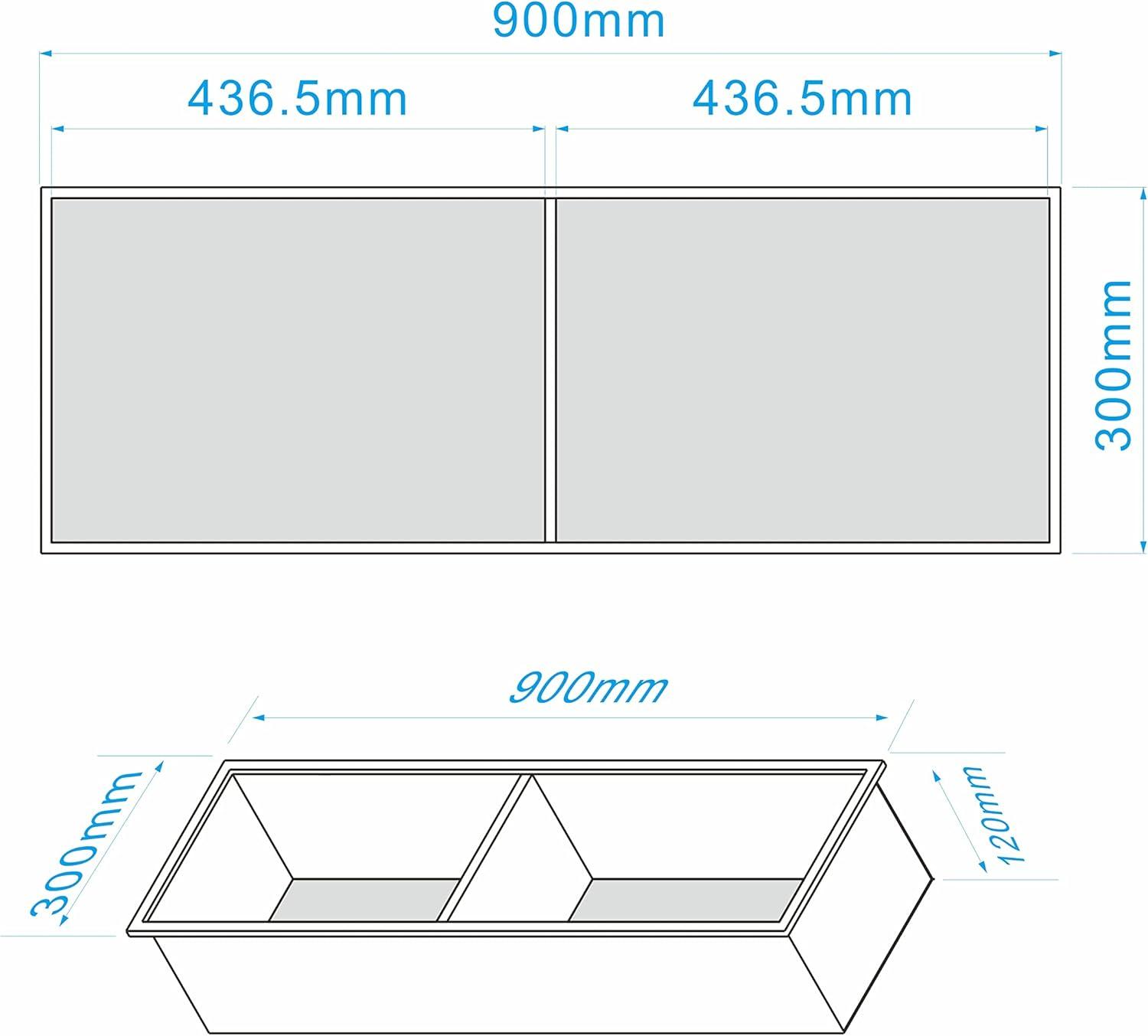 12 X 36 Inch Shower Niche, Gray Niche