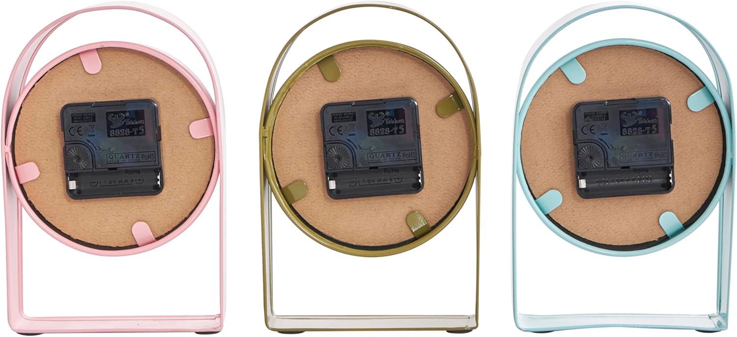 Lailah Metal Clock With Arched Stands (Set of 3)