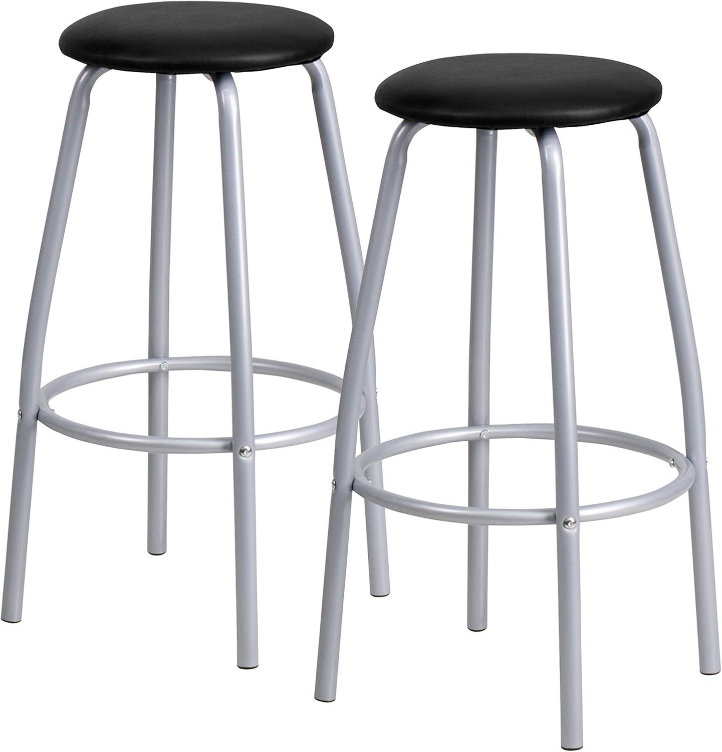 Flash Furniture Daria Bar Height Table Set with Padded Stools