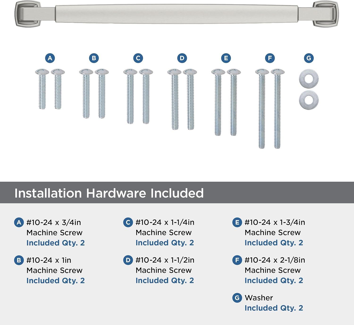 Amerock Stature 12 inch (305mm) Center-to-Center Satin Nickel Appliance Pull