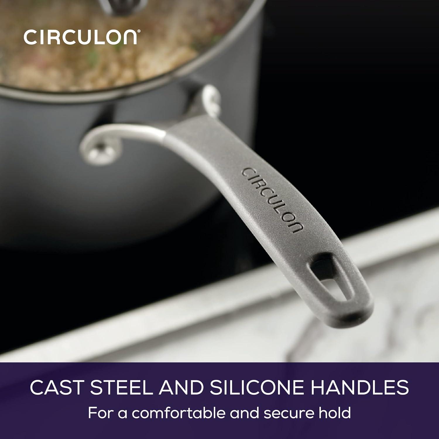 Circulon ScratchDefense with ScratchDefense Nonstick Induction Straining Sauce Pan with Lid & Reviews | Wayfair