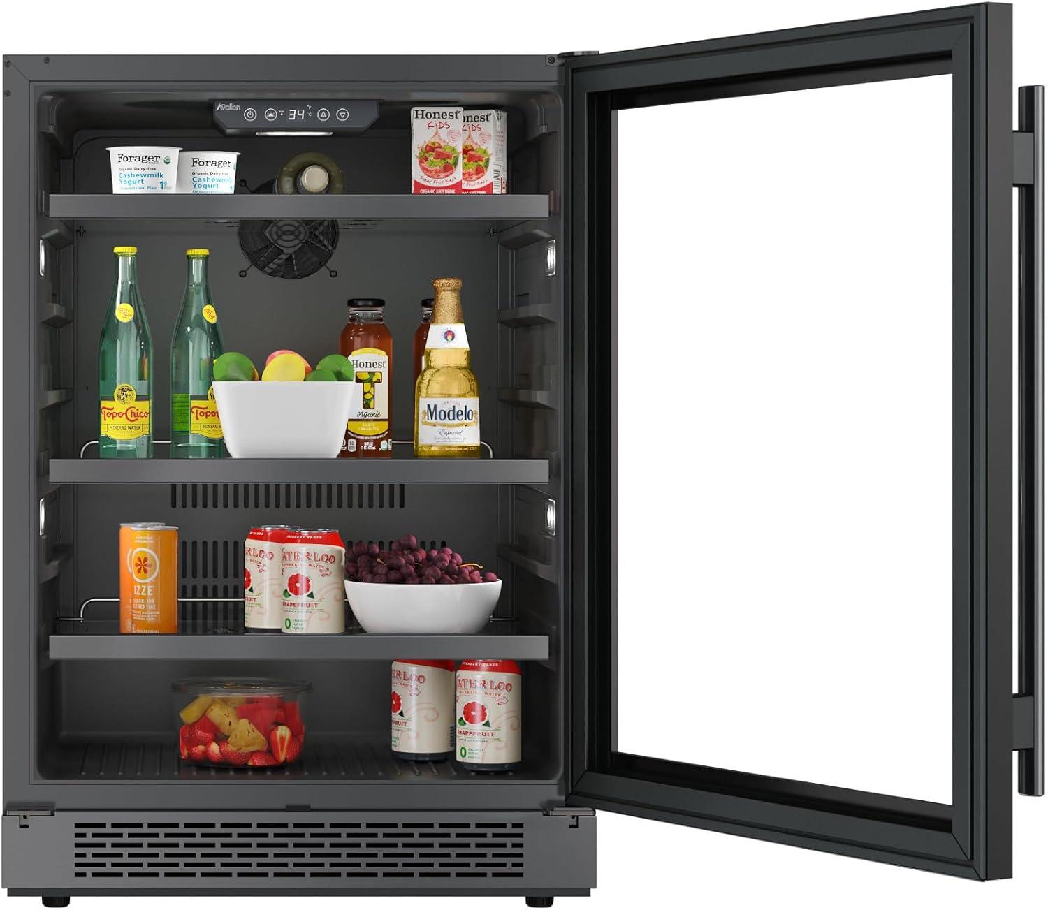 Avallon Abr242rh 24" Wide 140 Can Energy Efficient Beverage Center - Panel Ready Solid