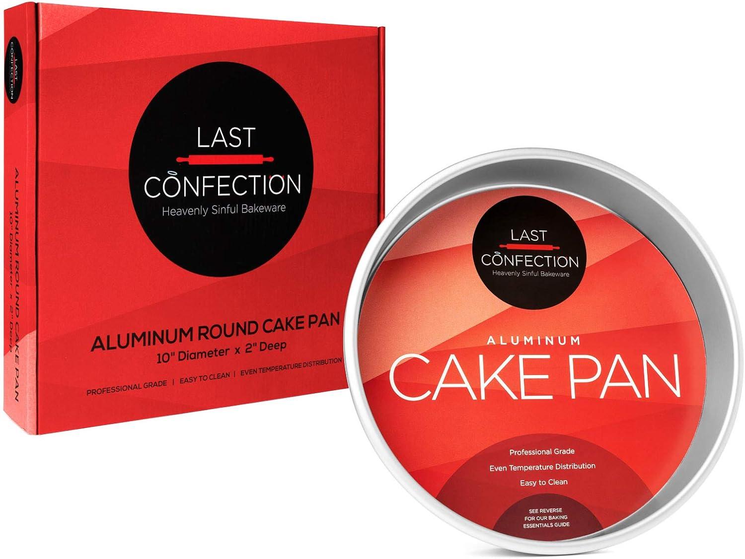 Last Confection Aluminum 10" x 2" Round Cake Pan - Professional Bakeware