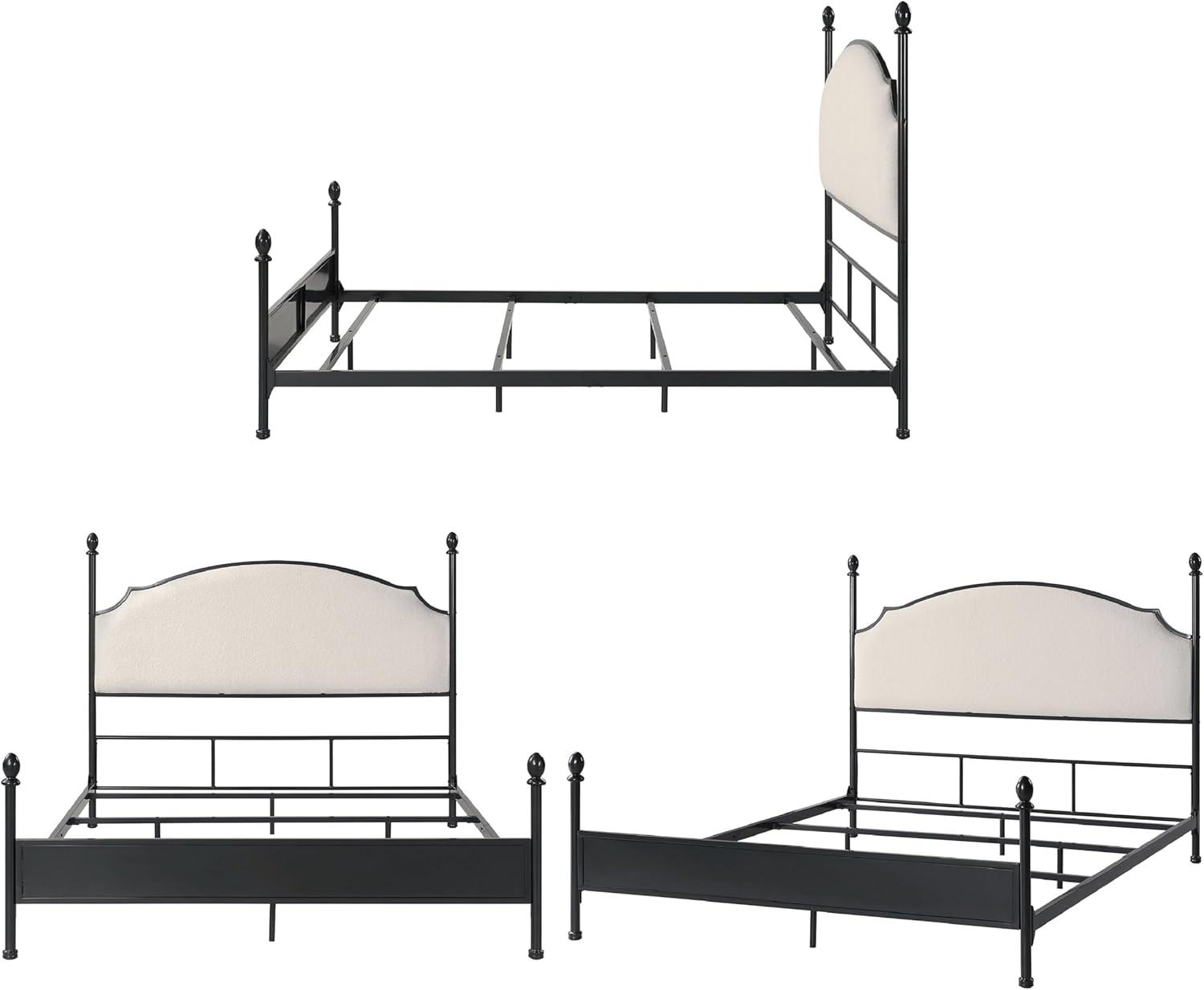 Blakesburg Upholstered Metal Four Poster Bed