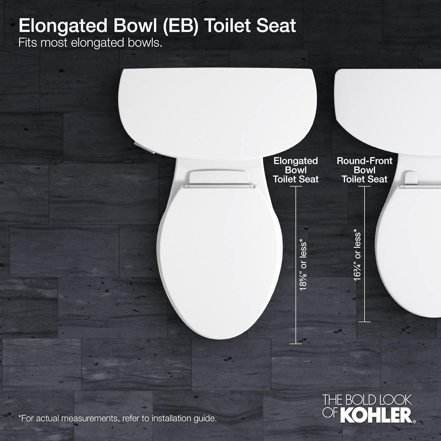 Brevia Toilet Seat with Quick-Release Hinges and Grip-Tight Bumpers