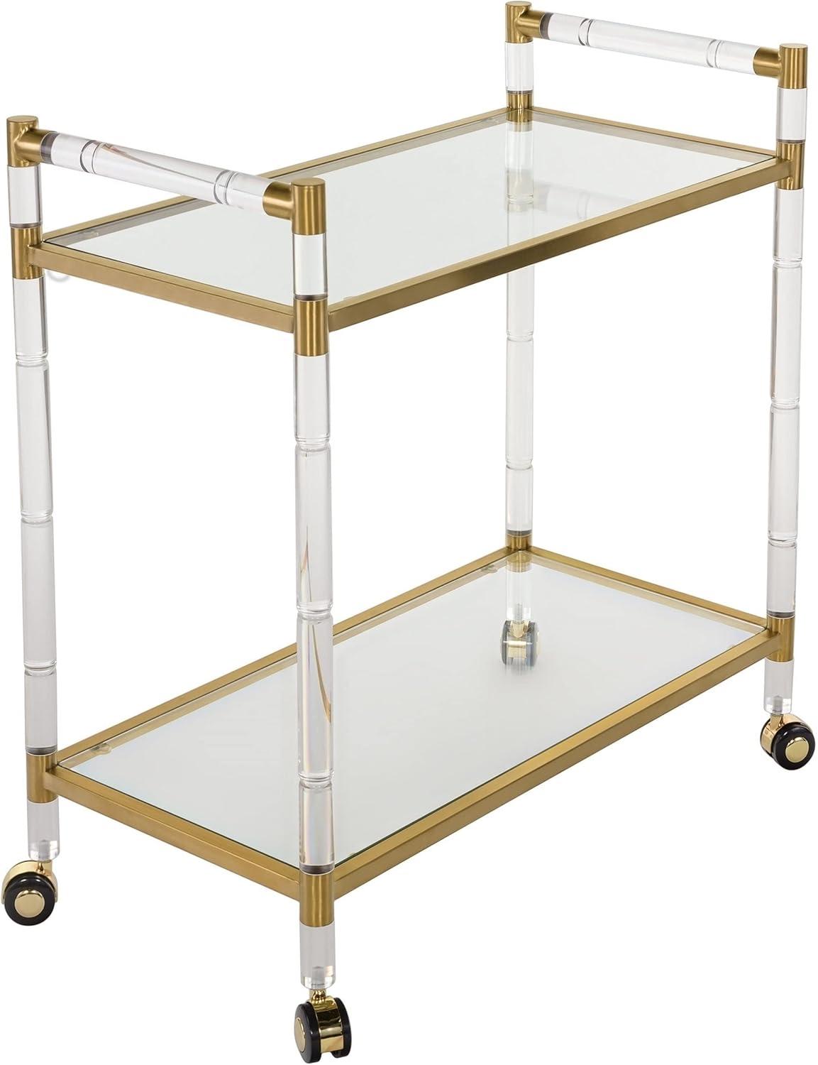 Duval Bar Trolley - Brass - Safavieh.