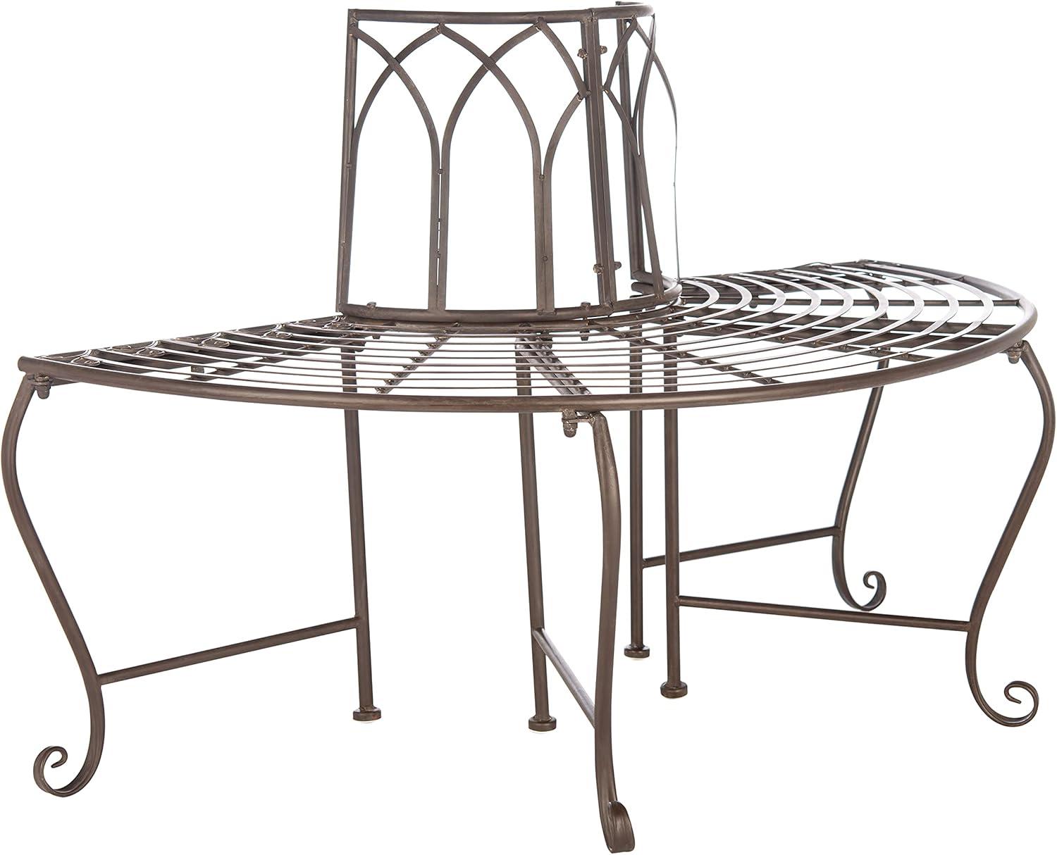 Abia Tree Bench - Outdoor - PAT5018 - Rustic Brown - Safavieh