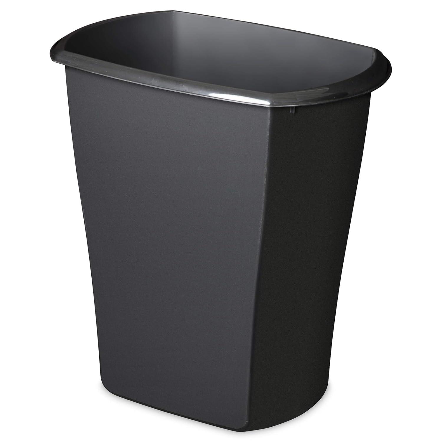 Sterilite Rectangular Wastebasket Open Top Trash Bin, 6 Pack