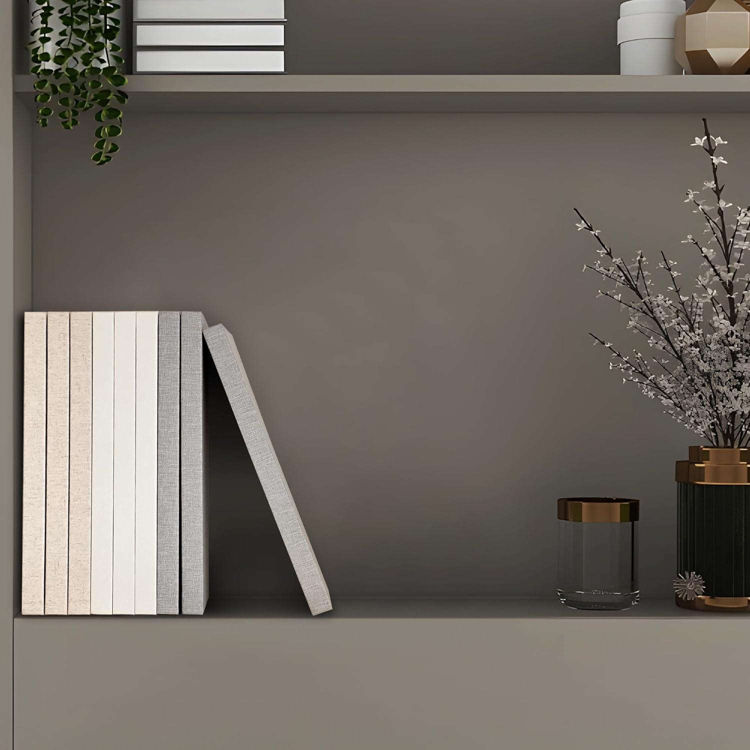 Decorative Book Set | Set of 3 Real Linen Covered Book Set | Extra Large Books | Coffee Table Decor | Shelves Mantle Decor | Modern Home Decoration | Guest Book | Extra Large Journals