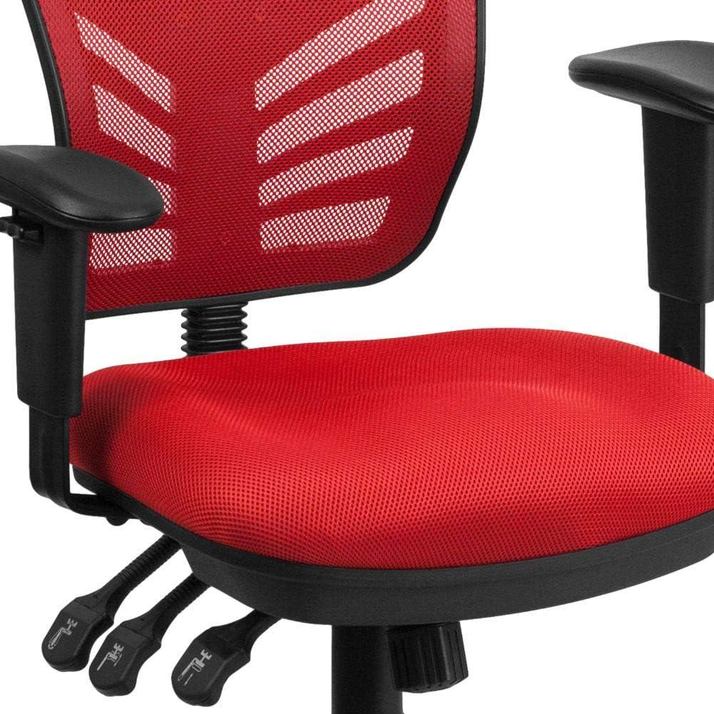 Flash Furniture Mid-Back Mesh Multifunction Executive Swivel Ergonomic Office Chair with Adjustable Arms