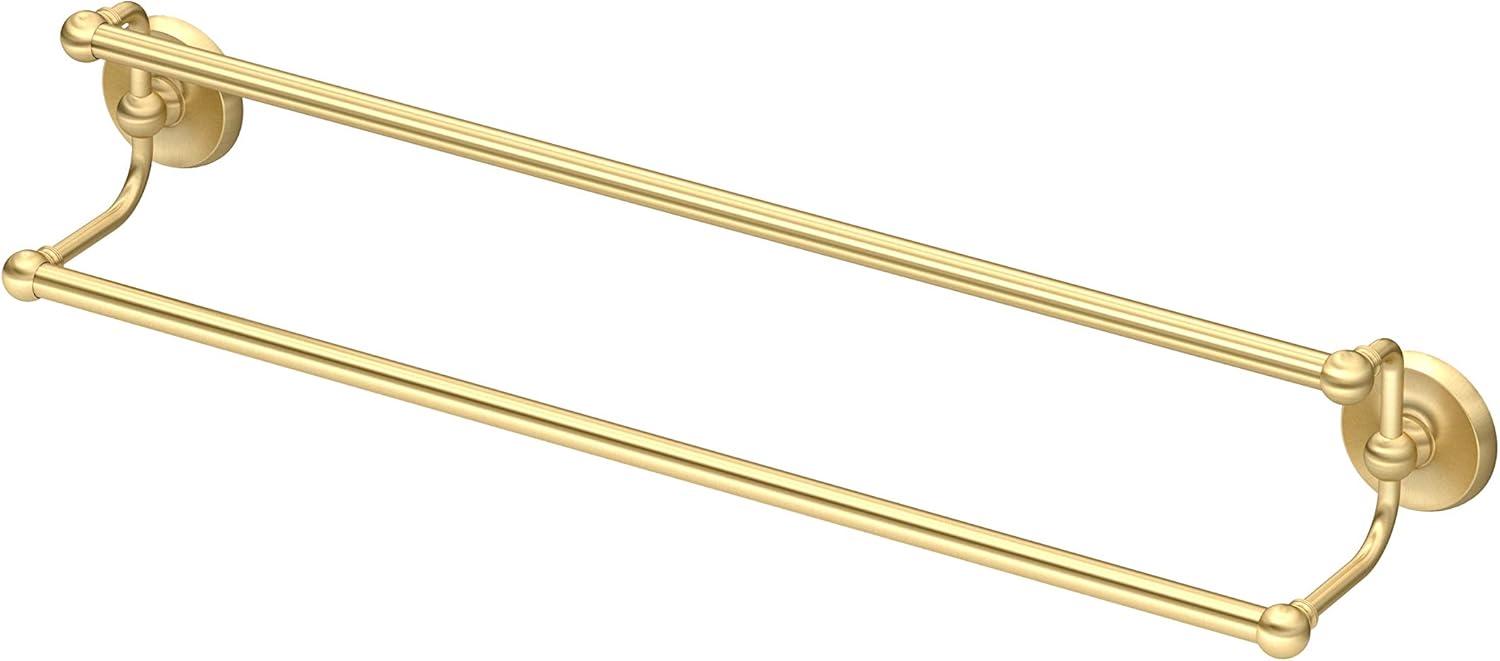 Designer II 24" Wall Mounted Double Towel Bar, 2 Bar Towel Rack