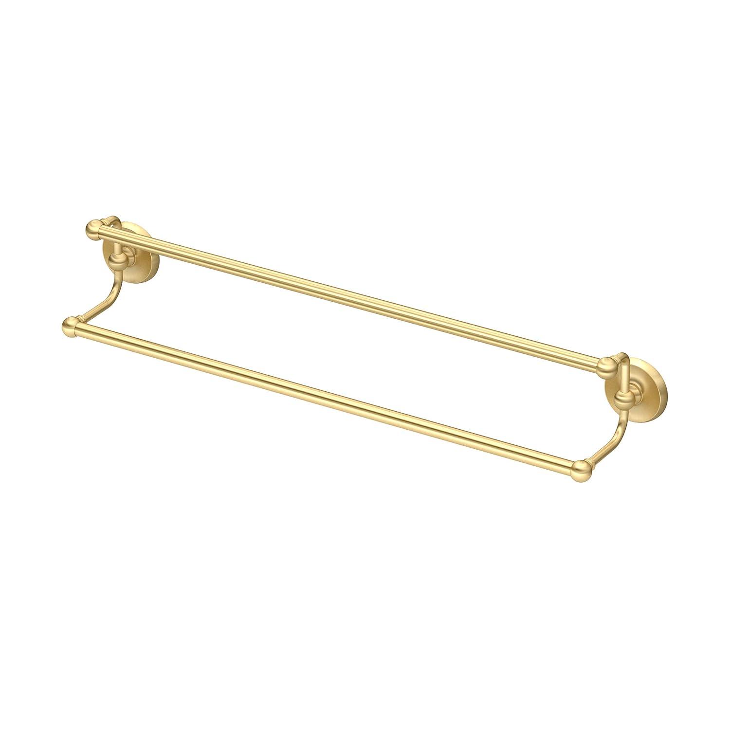 Designer II 24" Wall Mounted Double Towel Bar, 2 Bar Towel Rack