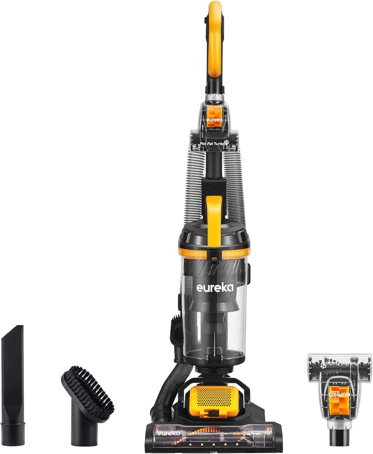 Yellow Bagless Upright Vacuum Cleaner for Pets