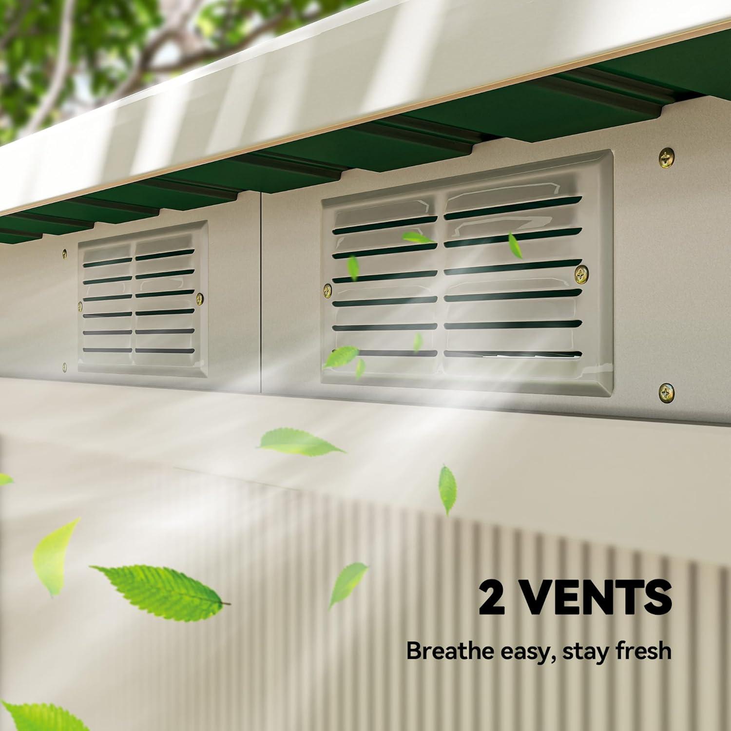 Outsunny Outdoor Lean-To Metal Storage Shed