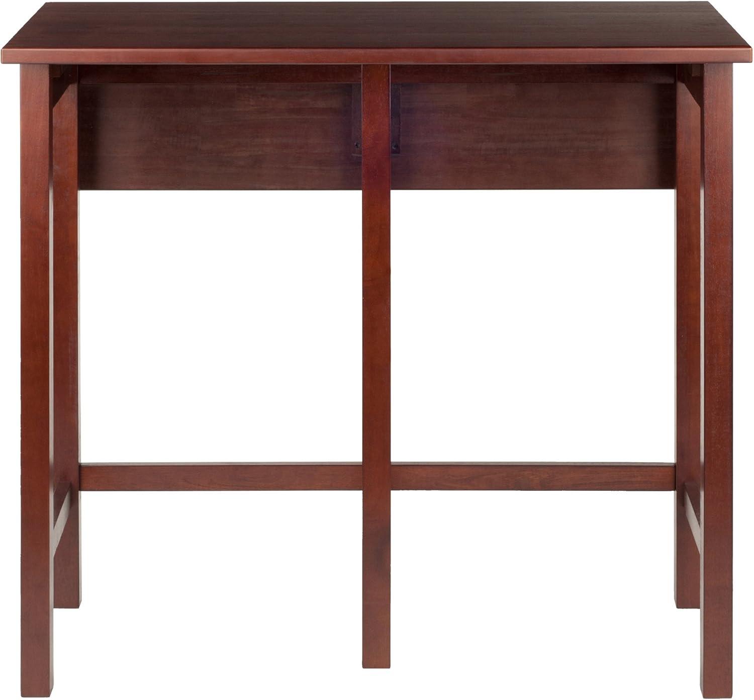 Winsome 3pc Lynnwood Set Drop Leaf Counter Height Dining Sets with Counter Stools Wood/Walnut: Mid-Century Modern, 4-Seat Pub Table Set