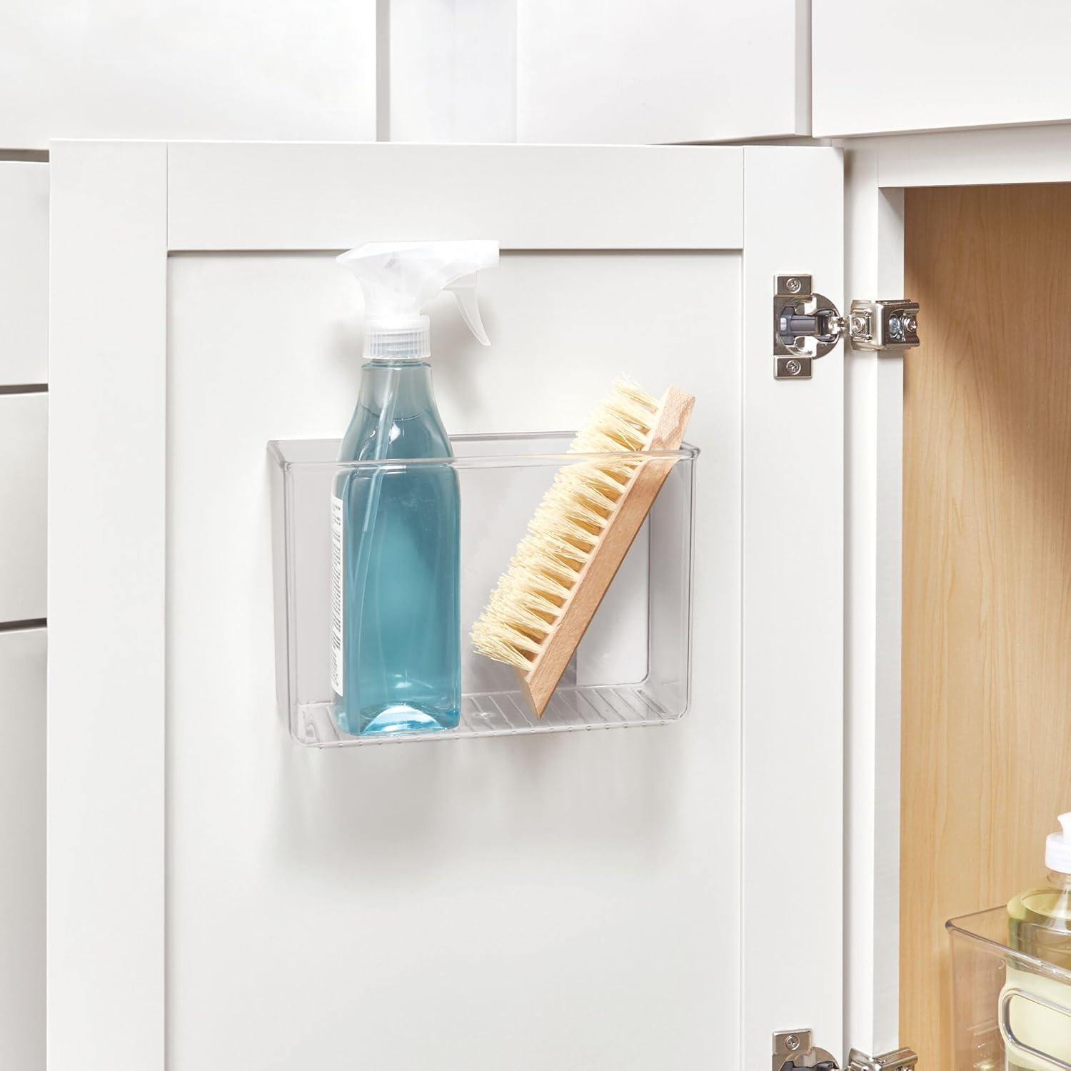 Clear Plastic Wall Mount Organizer for Kitchen and Bathroom