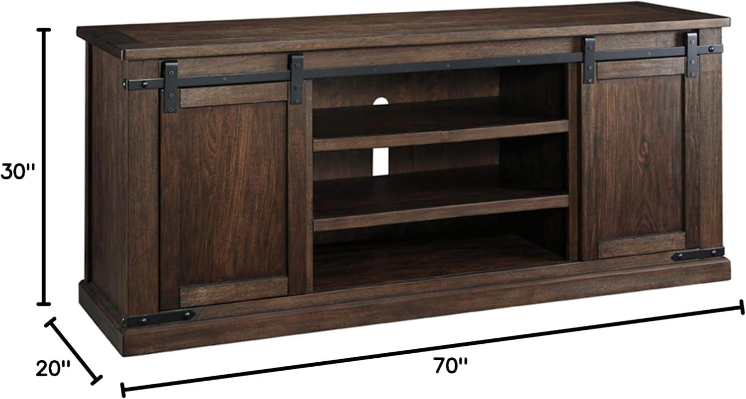 Ashley Furniture Budmore 70"" TV Stand in Rustic Brown