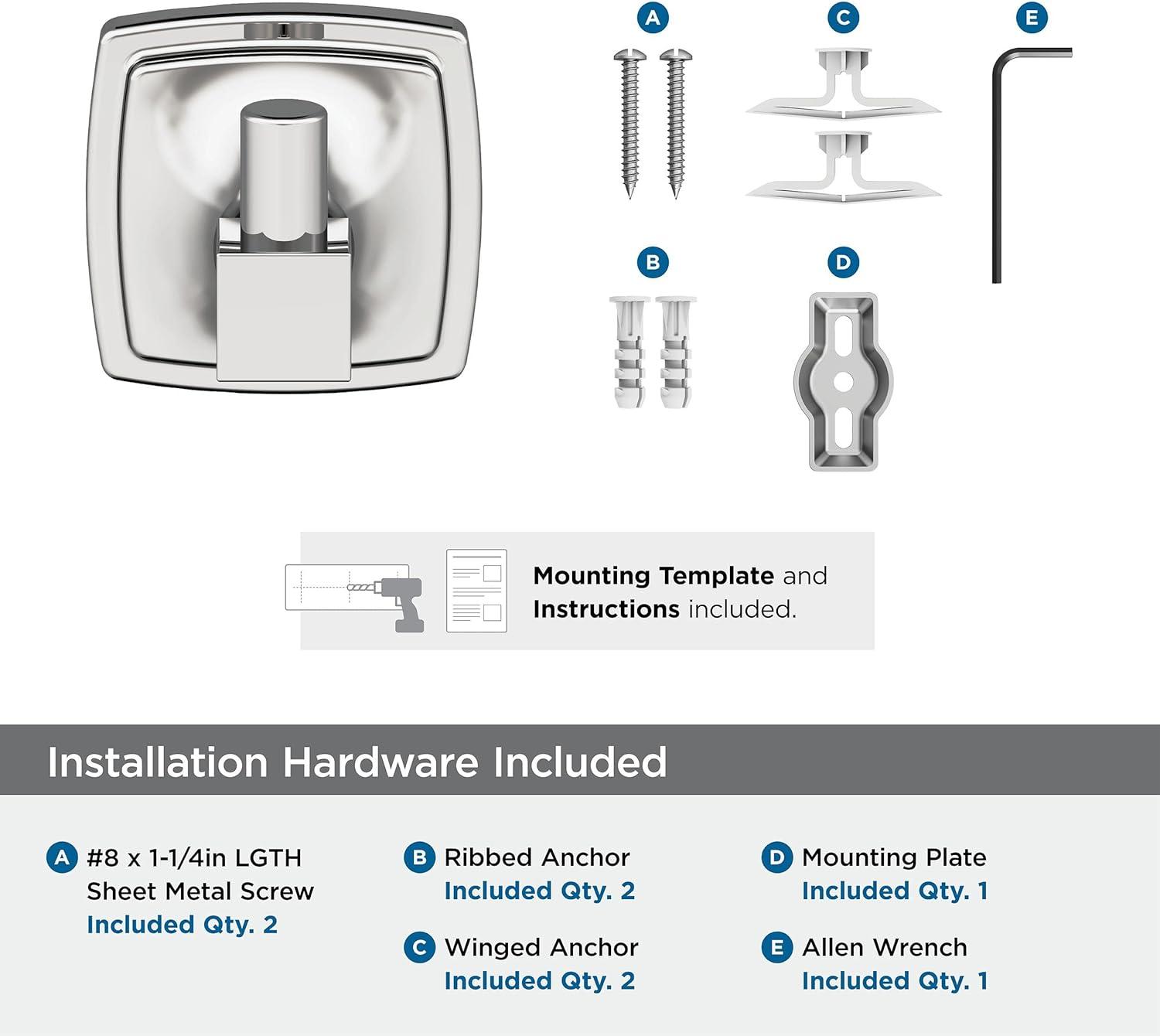 Amerock Stature Wall Mounted Hook for Towel and Robe