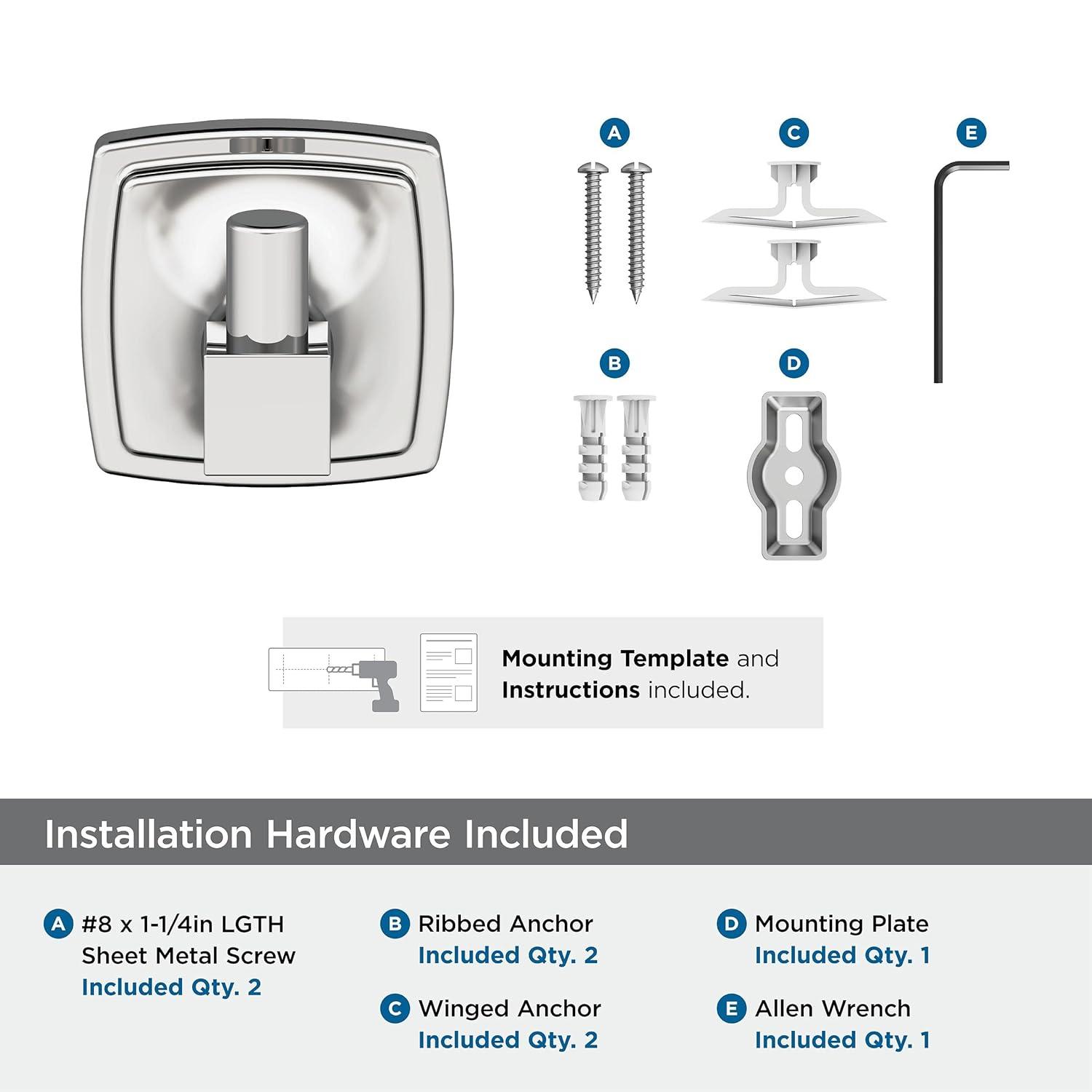 Amerock Stature Chrome Single Prong Robe Hook