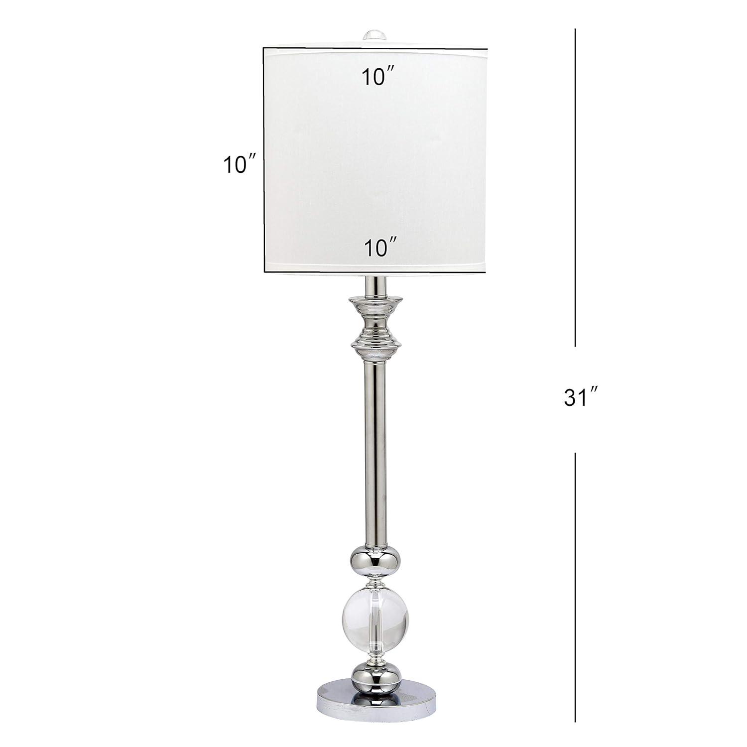 Erica Crystal Candlestick Lamp W/ USB Port (Set of 2) - 31 Inch Height - LIT4164 - Crystal - Safavieh