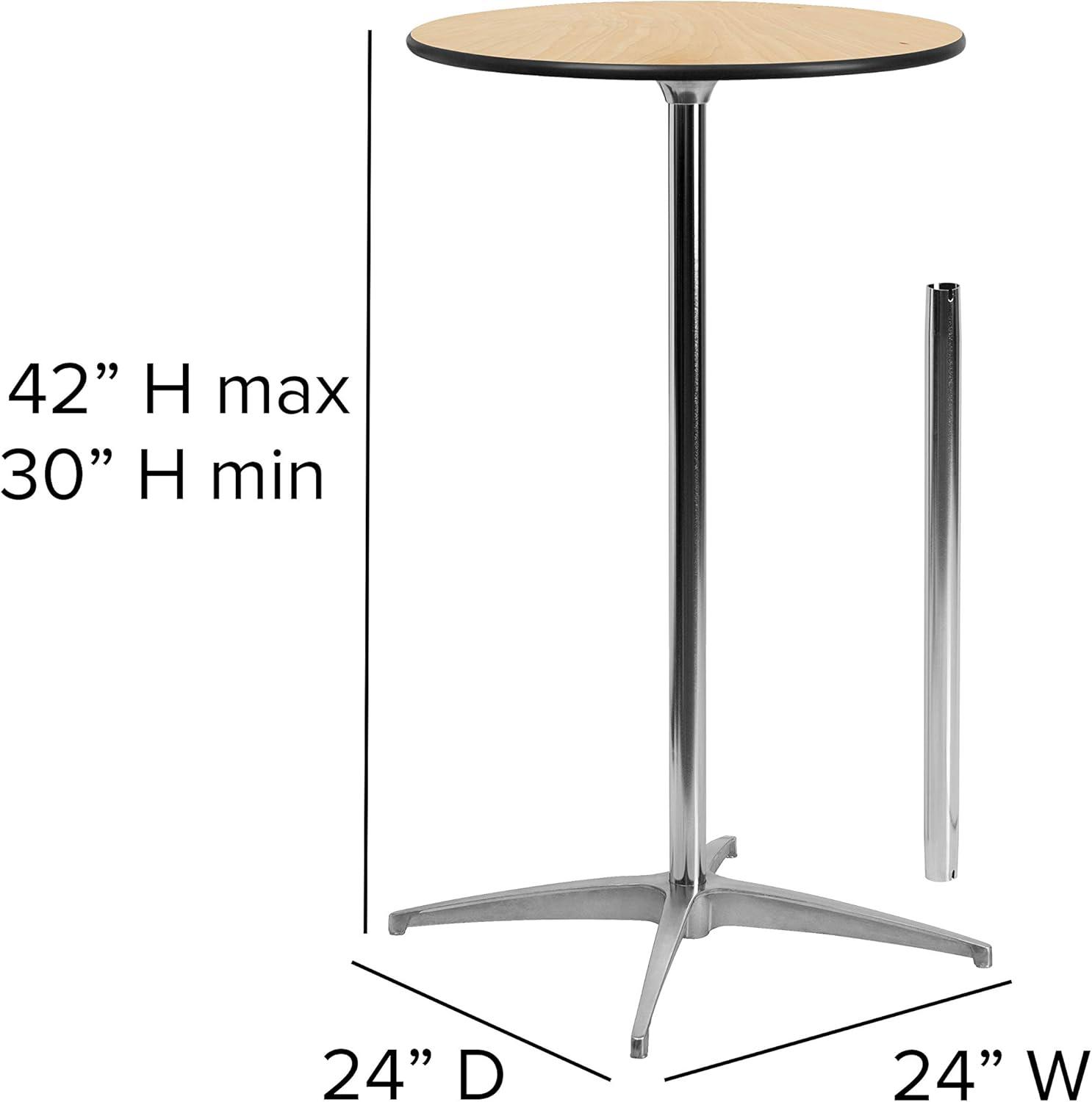 Flash Furniture Marrel Round Wood Cocktail Table with Columns by Flash Furniture