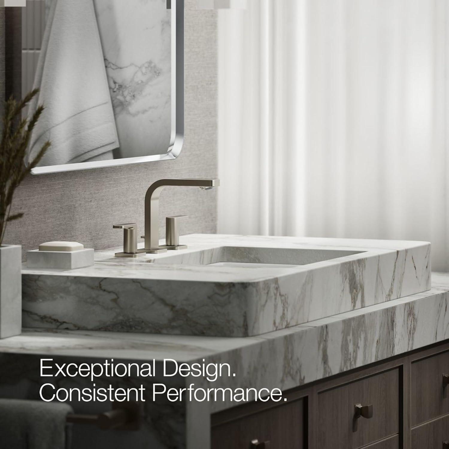 Kohler ® Parallel ® Widespread Nickel Bathroom Sink Faucet and Handles