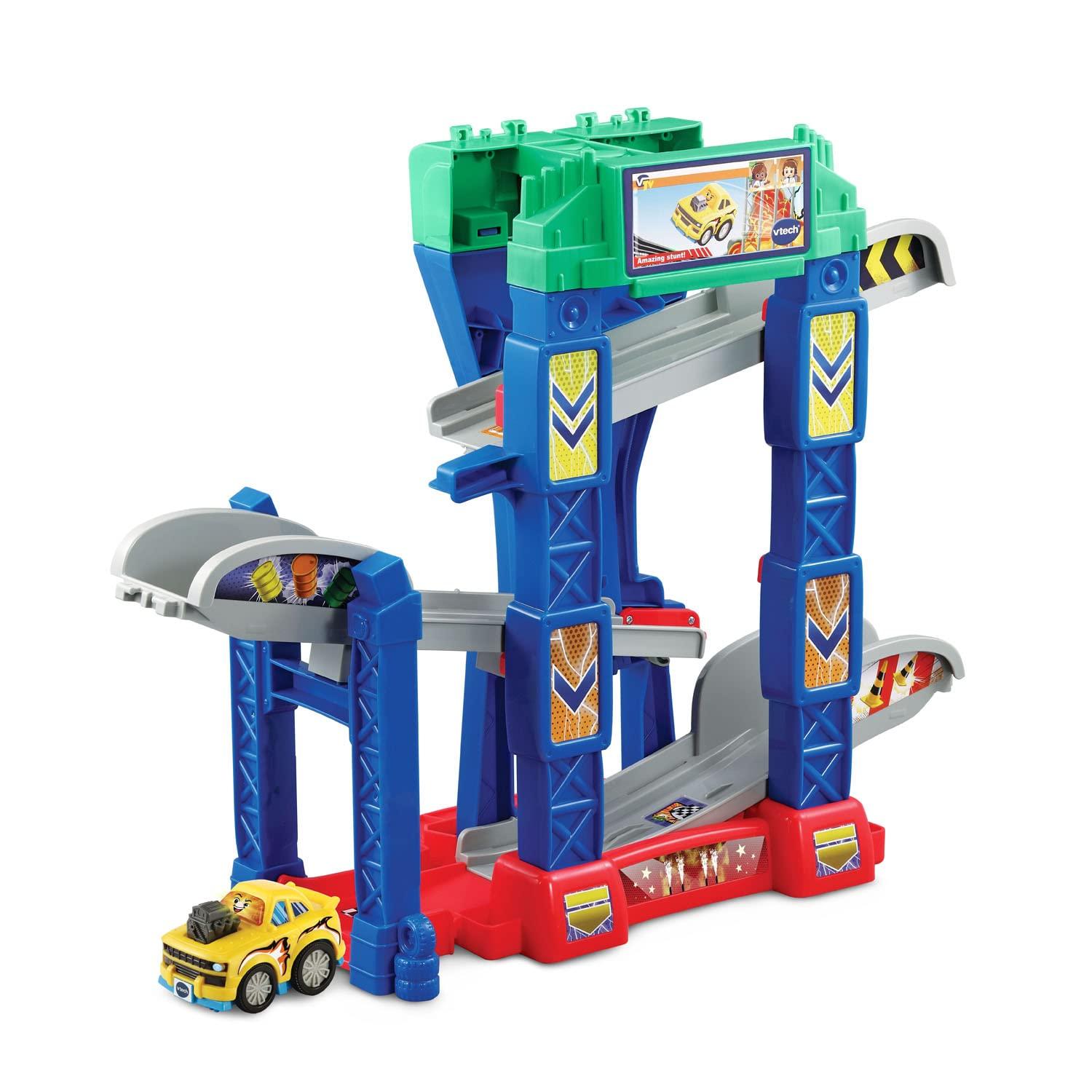 VTech Go! Go! Smart Wheels 4-in-1 Zig-Zag Raceway with Accessories, Baby and Toddler Toys