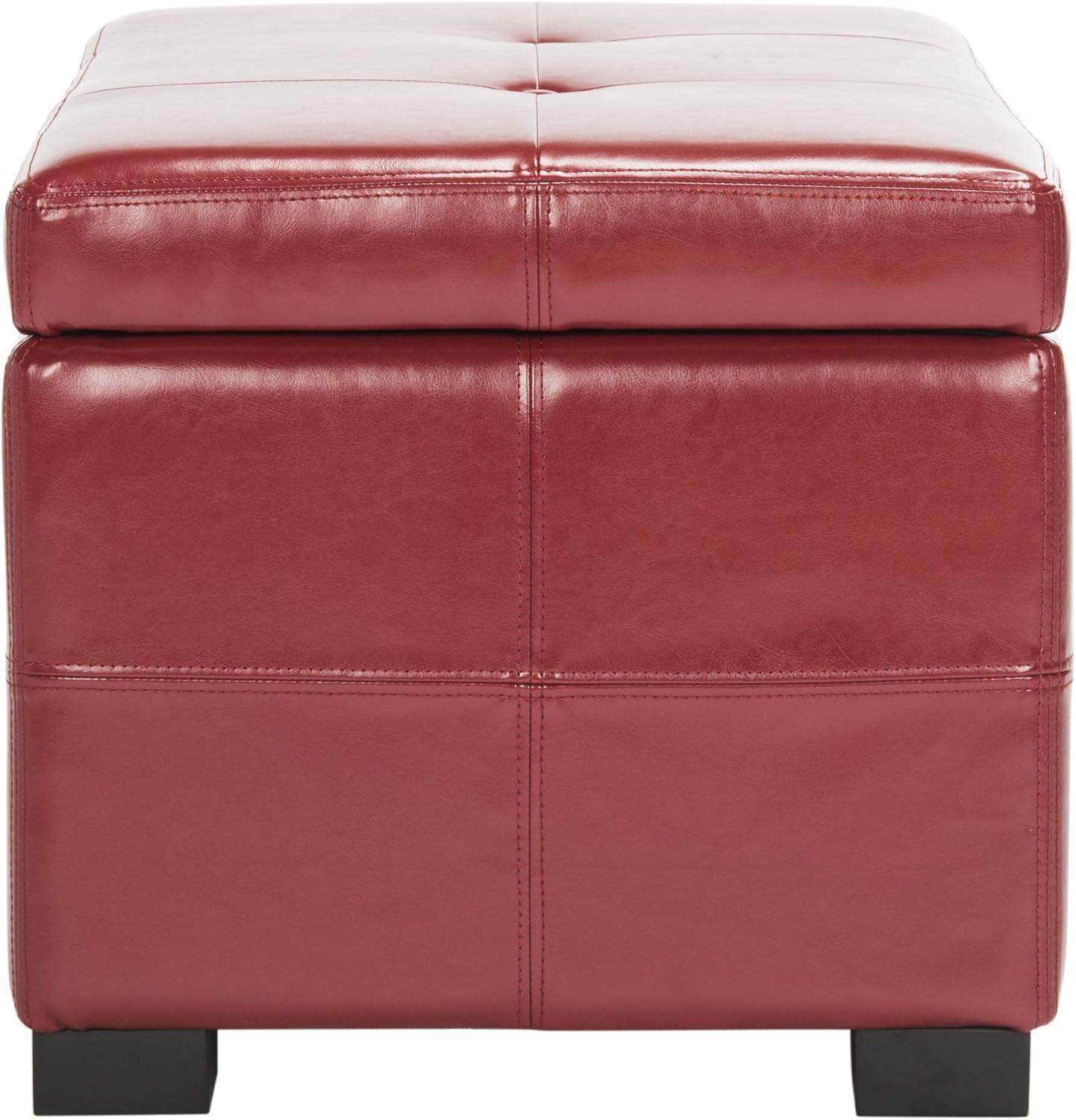 Kamyra Faux Leather Storage Ottoman