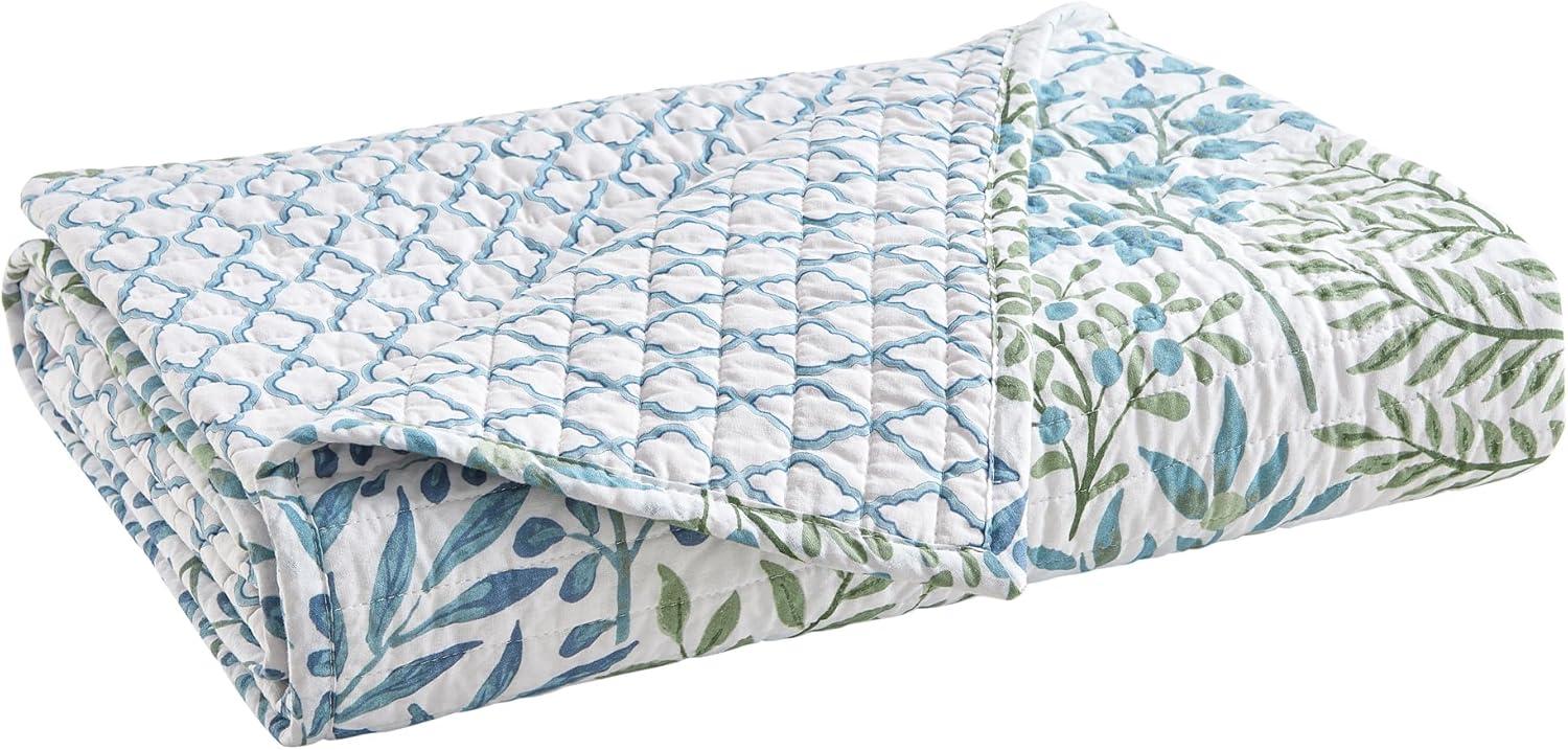 English Forest Natural  Quilted Throw - Levtex Home