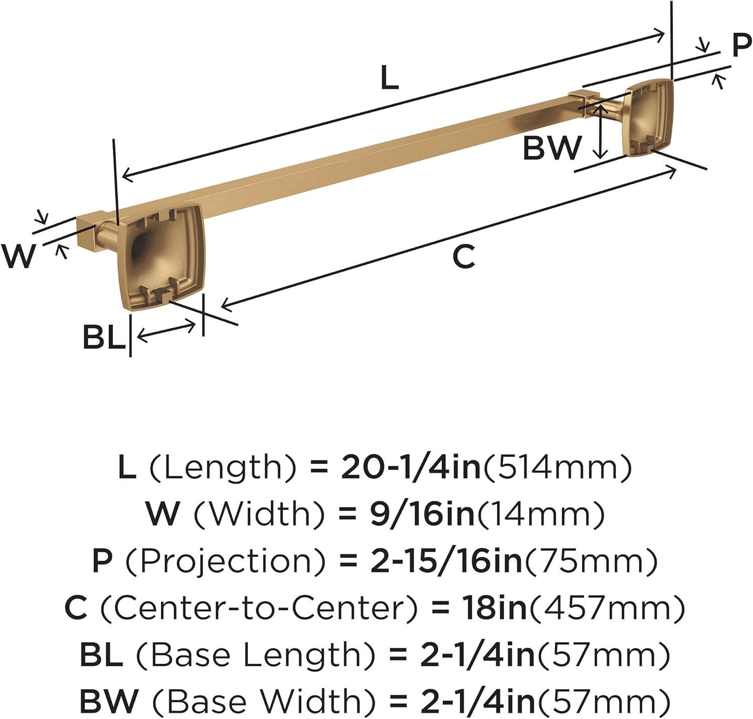 Amerock Stature Champagne Bronze 18 inch (457mm) Towel Bar