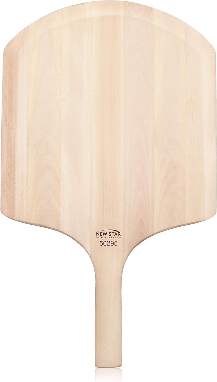 Natural Basswood Restaurant-Grade Pizza Peel with Handle